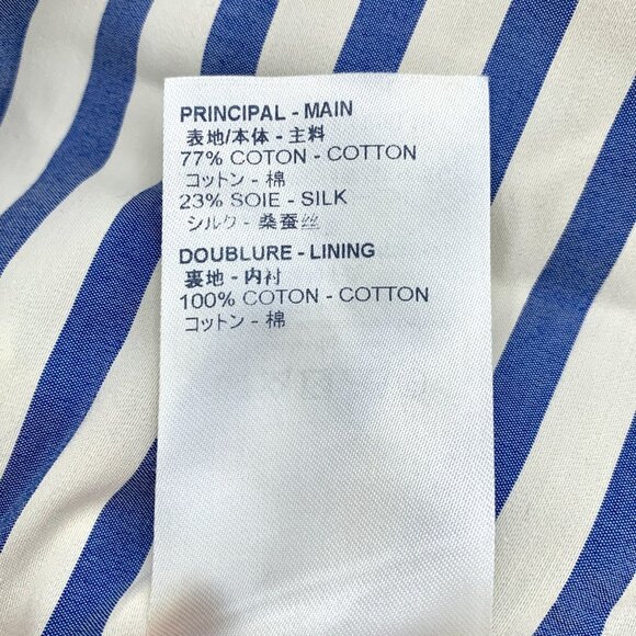 Louis Vuitton Striped Sleeveless Side Button Shirt Size 34 XXS Cotton & Silk - Picture 3 of 8